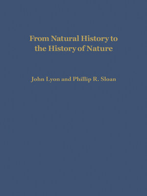 cover image of From Natural History to the History of Nature